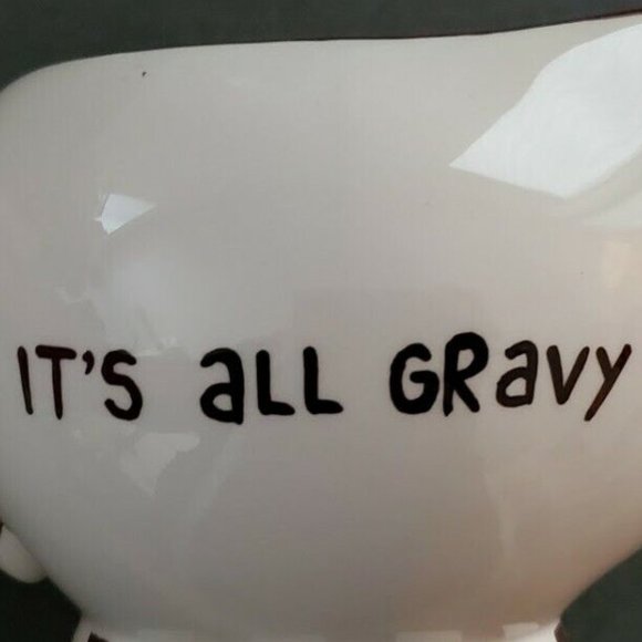 Laurie Vessey Gravy Boat Bowl Our Name Is Mud Collectible Hand Painted New Dish - Picture 12 of 13